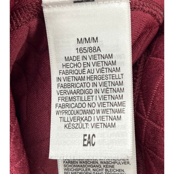 Marmot Sweatshirt Womens M Burgundy Red Annie Quilted Cowlneck Pullover Gorpcore - Picture 12 of 15